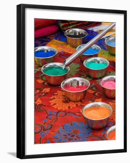 Colored Sand Used by Tibetan Monks for Sand Painting, Savannah, Georgia, USA-Joanne Wells-Framed Photographic Print