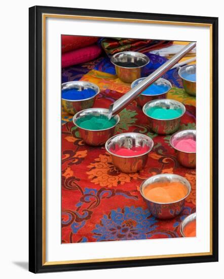 Colored Sand Used by Tibetan Monks for Sand Painting, Savannah, Georgia, USA-Joanne Wells-Framed Photographic Print