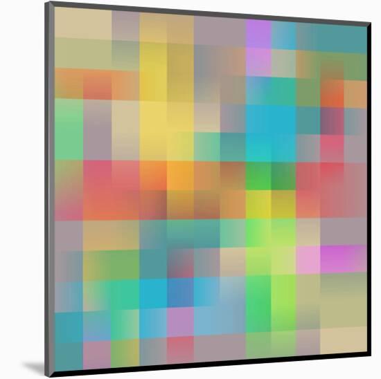 Colored Squares Background-null-Mounted Premium Giclee Print