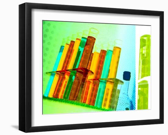 Colored Test Tubes-null-Framed Photographic Print