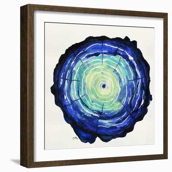 Colored Tree Trunk I-Elizabeth Medley-Framed Art Print