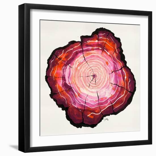 Colored Tree Trunk II-Elizabeth Medley-Framed Art Print