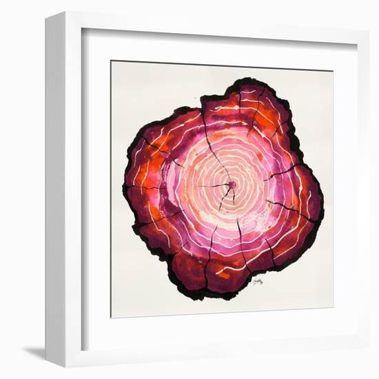 Colored Tree Trunk II-Elizabeth Medley-Framed Art Print