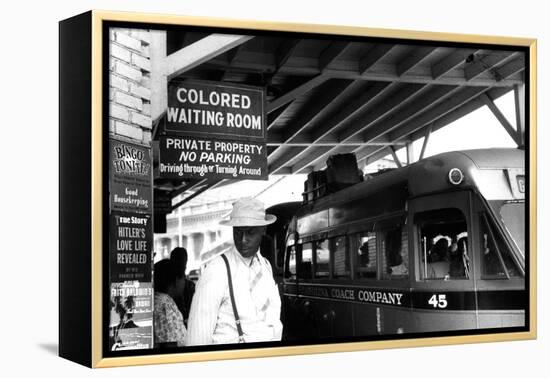 Colored waiting room' in North Carolina, 1940-Jack Delano-Framed Premier Image Canvas