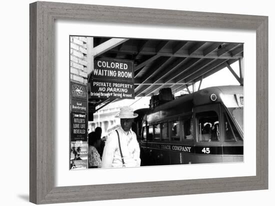 Colored waiting room' in North Carolina, 1940-Jack Delano-Framed Photographic Print