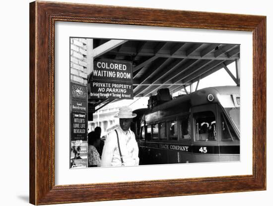 Colored waiting room' in North Carolina, 1940-Jack Delano-Framed Photographic Print