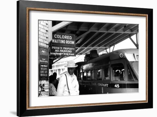 Colored waiting room' in North Carolina, 1940-Jack Delano-Framed Photographic Print