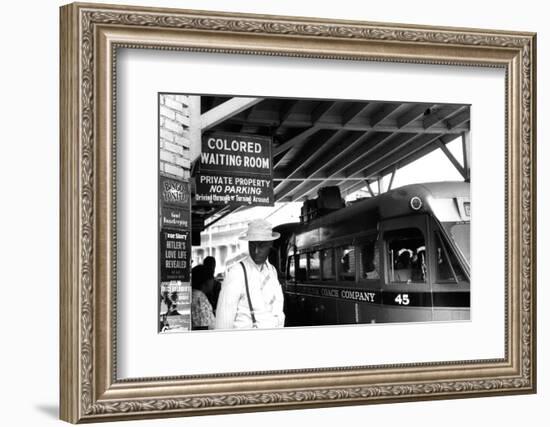 Colored waiting room' in North Carolina, 1940-Jack Delano-Framed Photographic Print