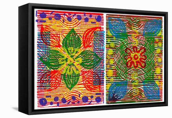 Colorful Abstract 20-Howie Green-Framed Stretched Canvas