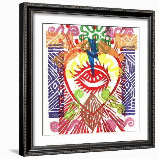 Colorful Abstract 23-Howie Green-Framed Art Print