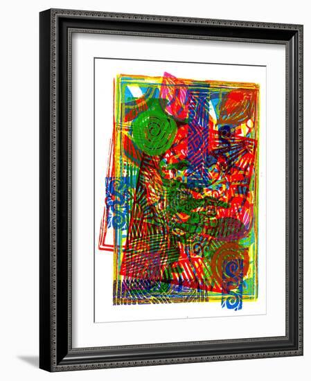 Colorful Abstract 28-Howie Green-Framed Art Print