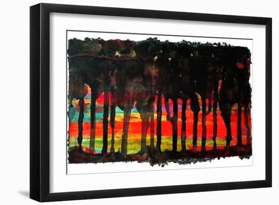 Colorful Abstract 2-Howie Green-Framed Art Print