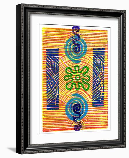 Colorful Abstract 30-Howie Green-Framed Art Print