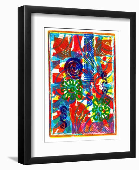Colorful Abstract 31-Howie Green-Framed Premium Giclee Print