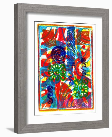 Colorful Abstract 31-Howie Green-Framed Art Print