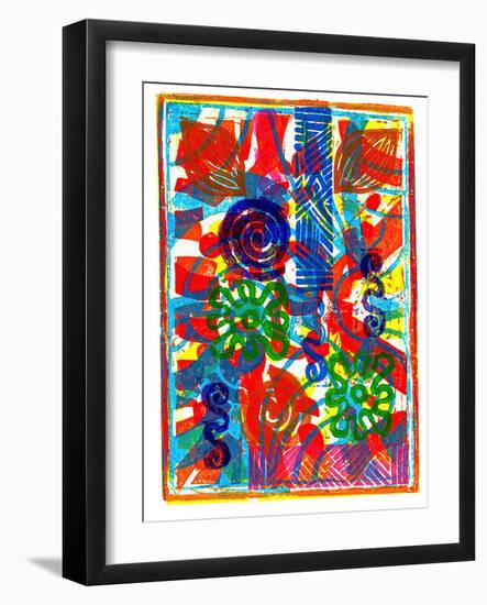 Colorful Abstract 31-Howie Green-Framed Art Print