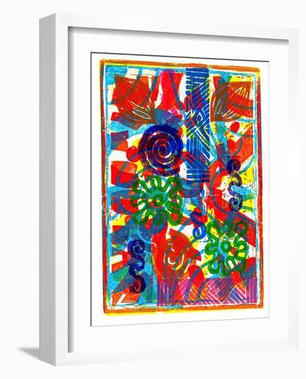 Colorful Abstract 31-Howie Green-Framed Art Print