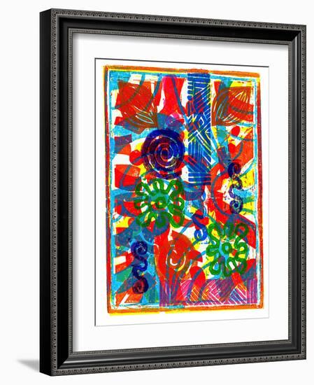 Colorful Abstract 31-Howie Green-Framed Art Print