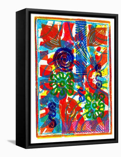 Colorful Abstract 31-Howie Green-Framed Stretched Canvas