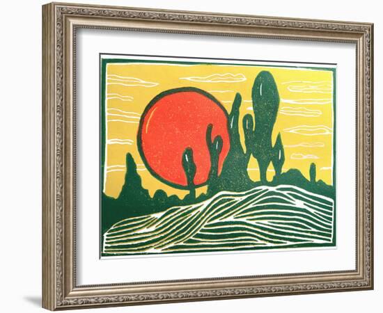 Colorful Abstract 32-Howie Green-Framed Art Print