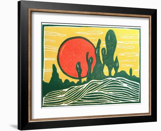 Colorful Abstract 32-Howie Green-Framed Art Print