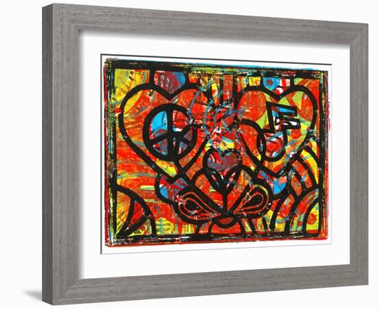 Colorful Abstract 34-Howie Green-Framed Art Print