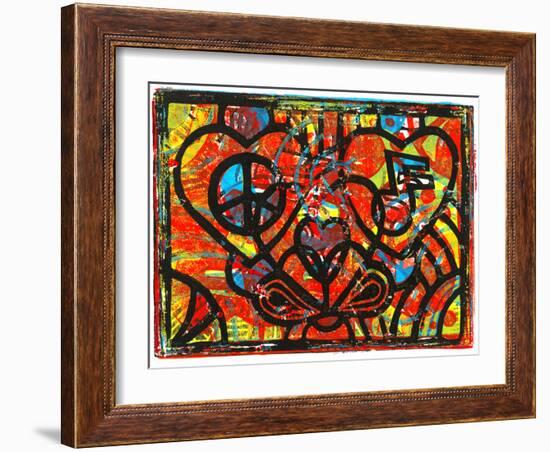 Colorful Abstract 34-Howie Green-Framed Art Print