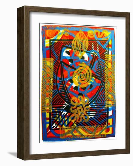 Colorful Abstract 35-Howie Green-Framed Art Print