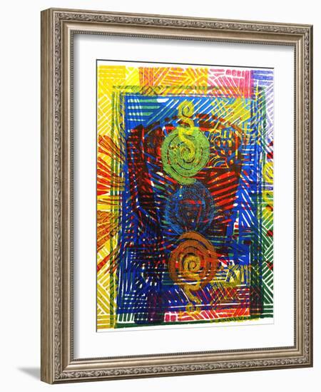 Colorful Abstract 36-Howie Green-Framed Art Print