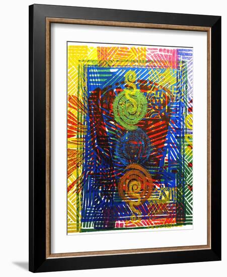 Colorful Abstract 36-Howie Green-Framed Art Print