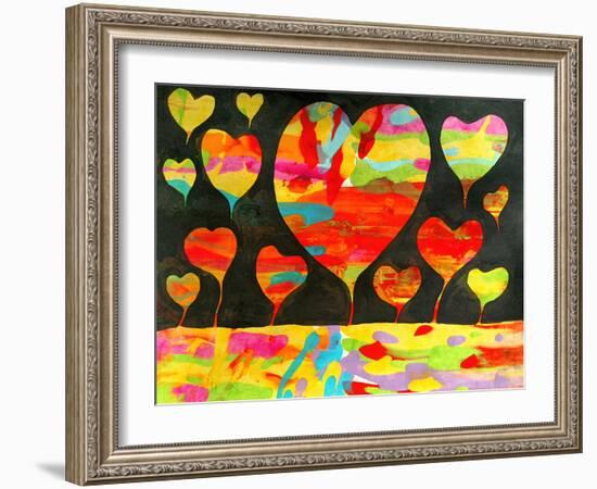 Colorful Abstract 40-Howie Green-Framed Art Print