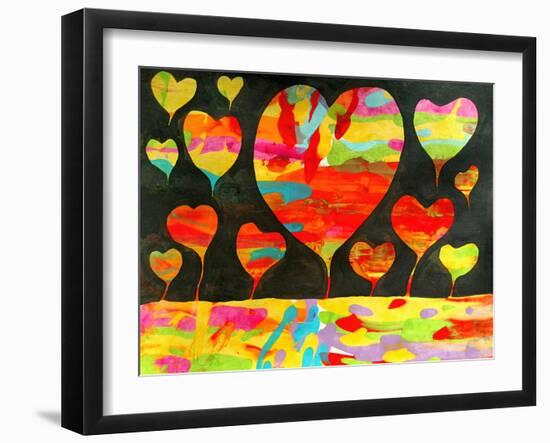 Colorful Abstract 40-Howie Green-Framed Art Print