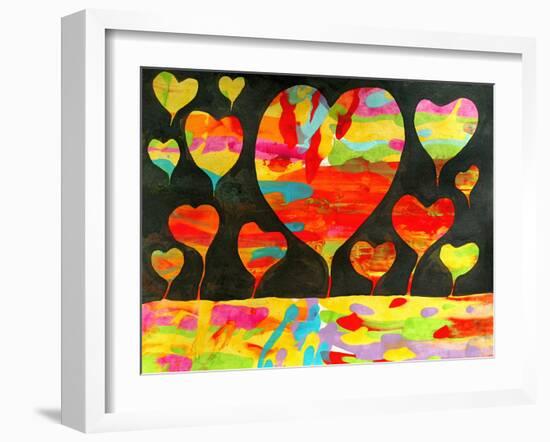 Colorful Abstract 40-Howie Green-Framed Art Print