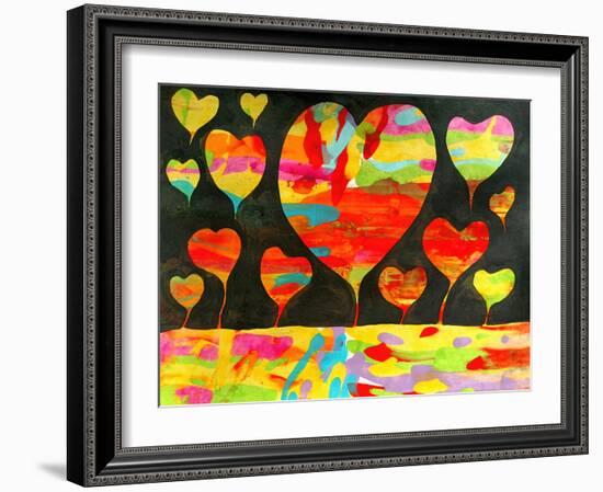 Colorful Abstract 40-Howie Green-Framed Art Print