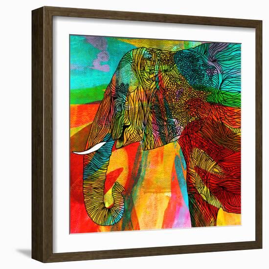 Colorful Abstract 41-Howie Green-Framed Art Print