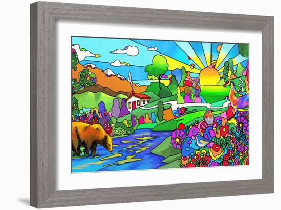 Colorful Abstract 49-Howie Green-Framed Art Print