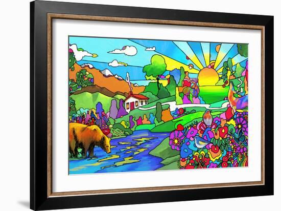 Colorful Abstract 49-Howie Green-Framed Art Print