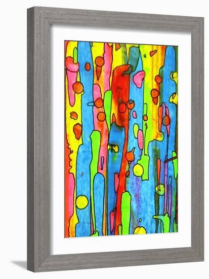 Colorful Abstract 54-Howie Green-Framed Art Print