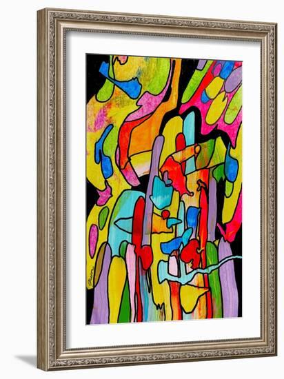 Colorful Abstract 61-Howie Green-Framed Art Print