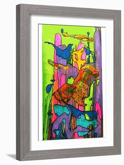 Colorful Abstract 62-Howie Green-Framed Art Print