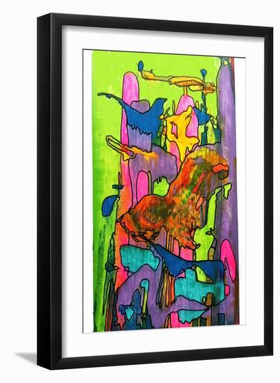 Colorful Abstract 62-Howie Green-Framed Art Print