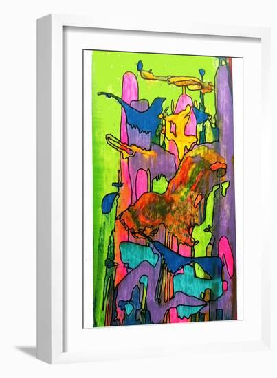 Colorful Abstract 62-Howie Green-Framed Art Print