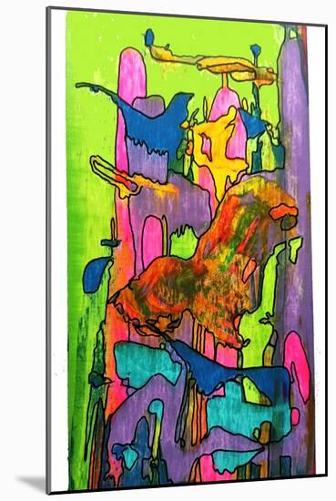 Colorful Abstract 62-Howie Green-Mounted Art Print