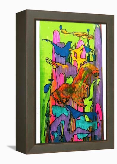 Colorful Abstract 62-Howie Green-Framed Stretched Canvas