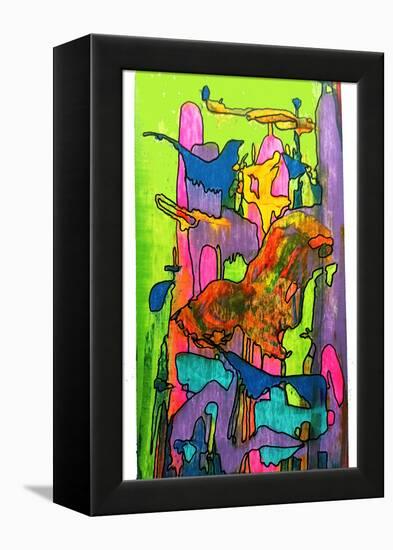 Colorful Abstract 62-Howie Green-Framed Stretched Canvas