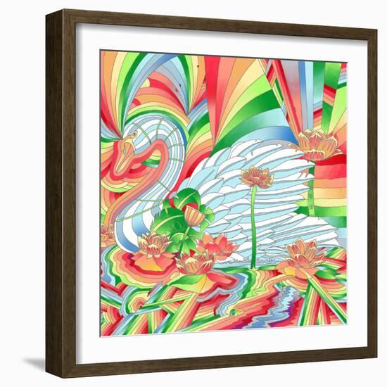 Colorful Abstract 6-Howie Green-Framed Art Print