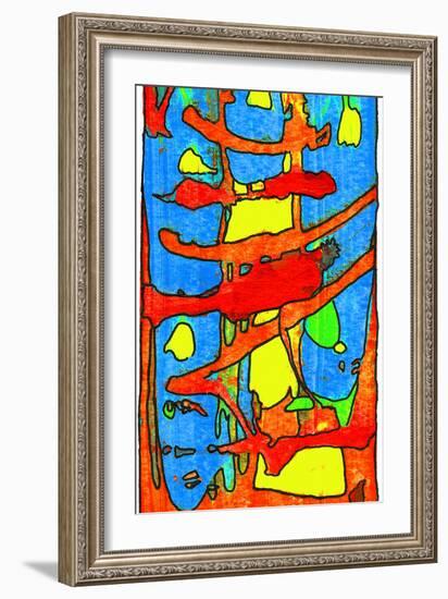 Colorful Abstract 71-Howie Green-Framed Art Print