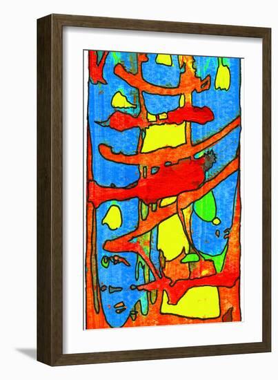 Colorful Abstract 71-Howie Green-Framed Art Print