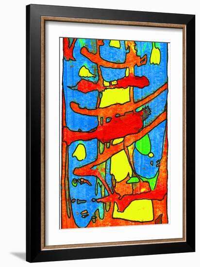 Colorful Abstract 71-Howie Green-Framed Art Print