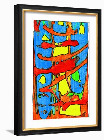 Colorful Abstract 71-Howie Green-Framed Art Print